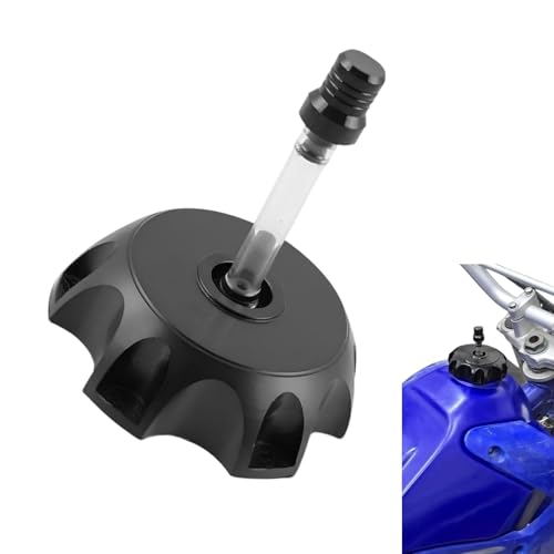 Zosgrew Dirt Bike Gas Tank Cap Alloy Dirt Bikes Gas Cap with Vent Hose Compatible with 50cc 70cc 90cc 110cc 125cc SSR110 SSR125 Taotao DB10 DB14 SDG107 XPro YZ80 Kayo Black - Image 1