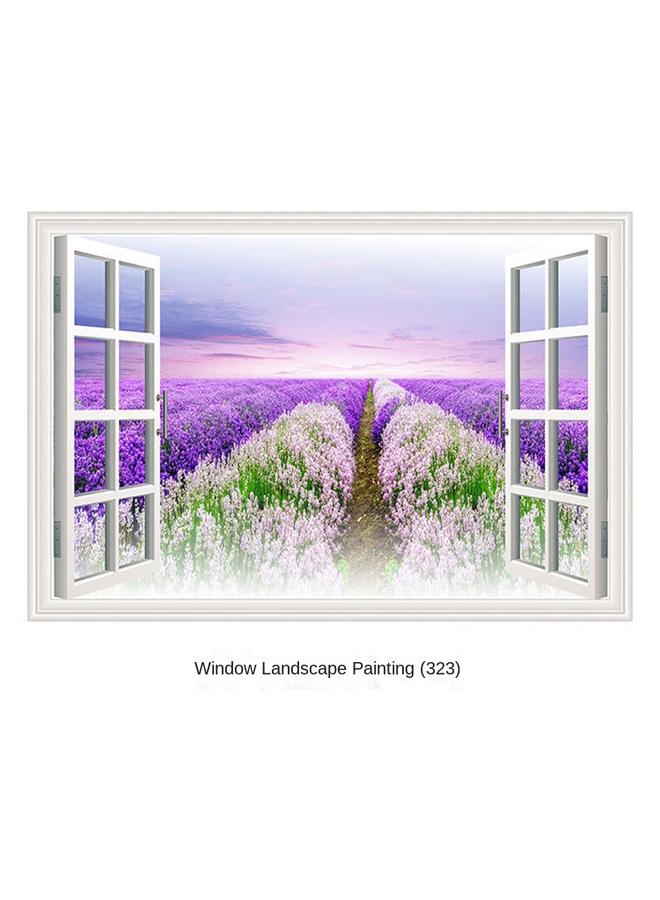 Bluejw Ci Yan Stickers Three-dimensional Fake Window Wall Stickers Decorative Painting Bedroom Living Room Dining Room Background Wall Self-adhesive Landscape Mural - Image 1