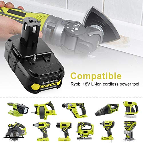 Energup 2Pack 18Volt P102 Replace for Ryobi 18V Batteries and Charger Combo 3.5A, for 18 Volt ONE Plus P103 P104 P105 P107 P109 P190 P191 P122 for Ryobi 18v Lithium Battery - Image 3