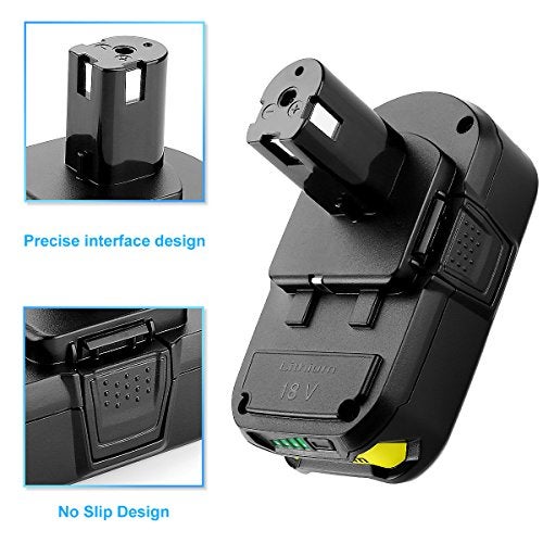 Energup 2Pack 18Volt P102 Replace for Ryobi 18V Batteries and Charger Combo 3.5A, for 18 Volt ONE Plus P103 P104 P105 P107 P109 P190 P191 P122 for Ryobi 18v Lithium Battery - Image 2