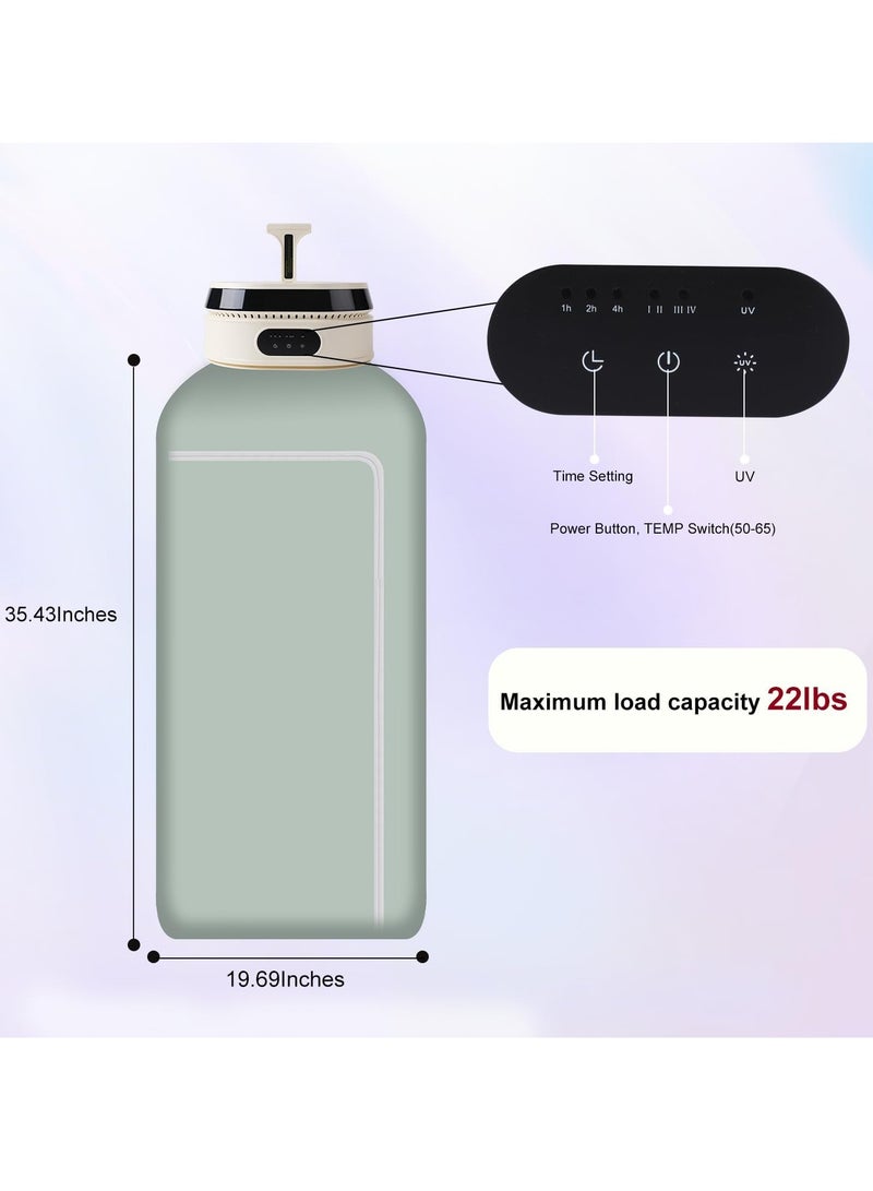 Portable Clothes Dryer, Mini Dryer as Fast as 30 Minutes (Customizable) For Apartment Home Travel RV Dorm, Compact Foldable Mini Dryer For Clothes, Underwear, Baby Clothes, Timer Function, LED UV, Hanger, Light Strip (Beige)  - Image 4