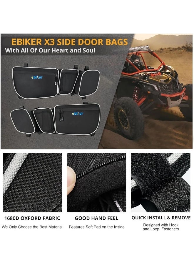 Ebiker Removable Knee Pad UTV Front Side Door Bags for Can-am Maverick X3 - Image 2