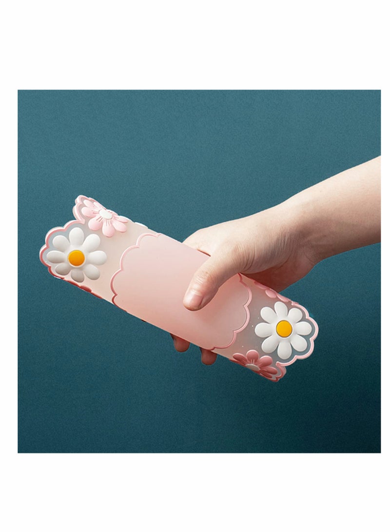 وسادة عزل سيليكون دייזى، 8 إنش، مجموعة من 6 قطع، حصائر أكواب مضادة للانزلاق مع حافة وثقب للتعليق، ديكور طاولة لأكواب الشاي والقهوة في الهواء الطلق - Image 5