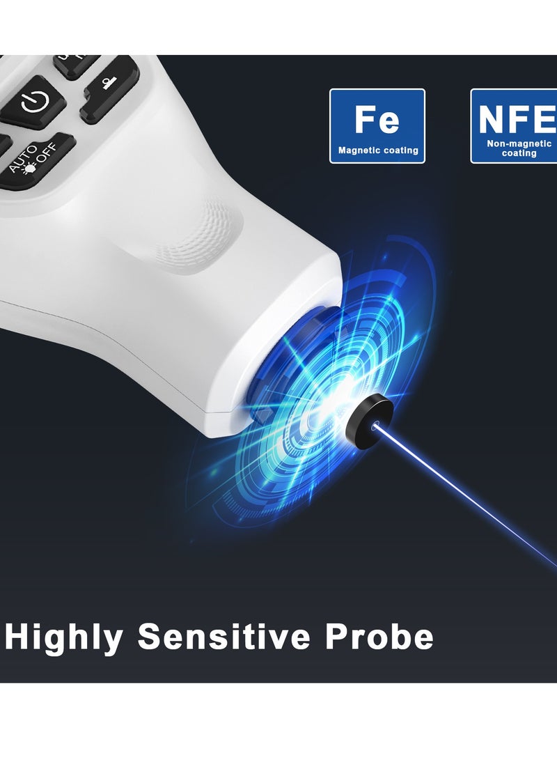 HW300-MAX Coating Thickness Gauge Anti slip Coating Film Gauge High precision Automotive Paint Powder Layer Thickness Gauge - Image 5