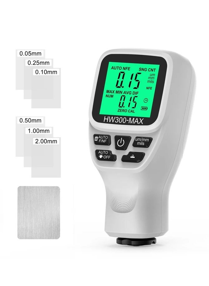HW300-MAX Coating Thickness Gauge Anti slip Coating Film Gauge High precision Automotive Paint Powder Layer Thickness Gauge - Image 1