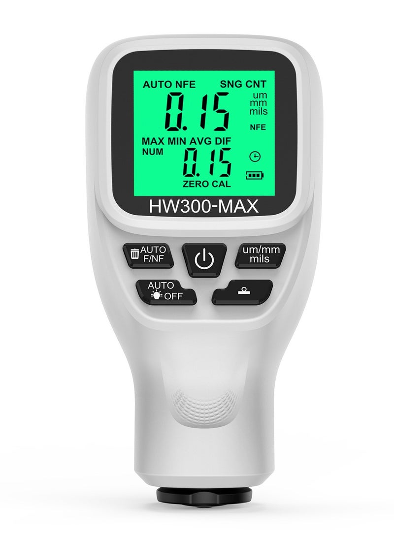 HW300-MAX Coating Thickness Gauge Anti slip Coating Film Gauge High precision Automotive Paint Powder Layer Thickness Gauge - Image 4