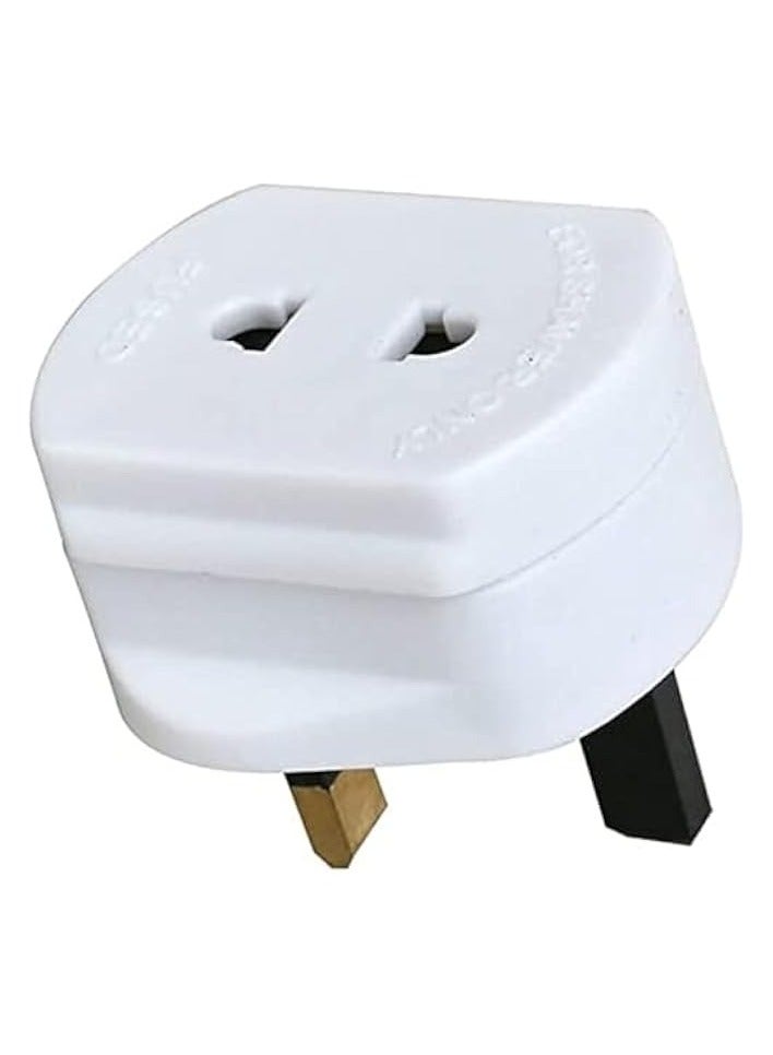 erorex Plug a I Shaver Adaptor 1A Fused, Toothbrush Charger Bathroom Socket Convertor, UK Two Pin To Three Pin (Pack of 1)