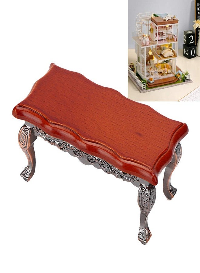 زيروديس 1:12 أثاث دمية مصغرة، طاولة قهوة محاكاة مصغرة مع نموذج صغير بارز ملحقات بيت الدمية لبيت الدمية لعبة ديكور المنزل مشهد التصوير (طاولة) - Image 2