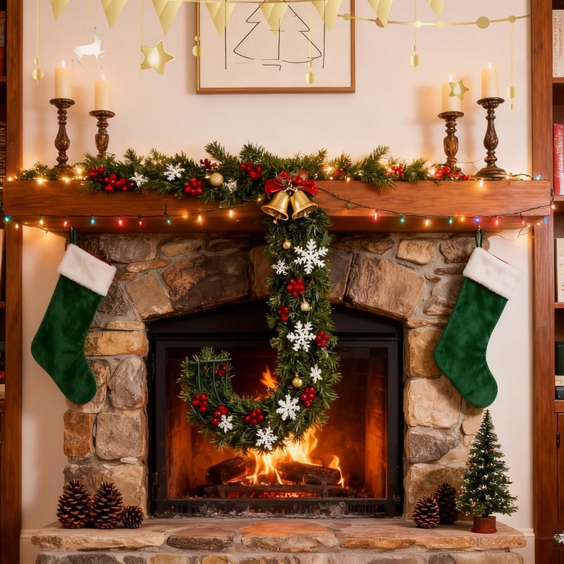 Linsuminn Christmas Candy Cane Wreath Frames - 14 Inch - Image 5