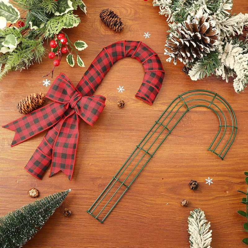 Linsuminn Christmas Candy Cane Wreath Frames - 14 Inch - Image 4