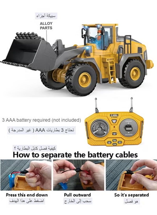 Loquat Toy car RC Bulldozer Multi-function Electric Loading And Transporting Engineering Vehicles Lights With Sound - Image 2