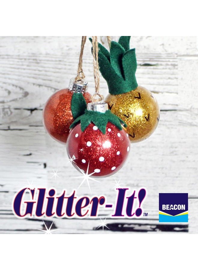 Beacon Adhesives BEACON Glitter-It! Quick-Drying, Crystal Clear, Non-Toxic Glue for Sparkling Glass Decor & Ornament Crafting, 2-Ounce  - Image 5