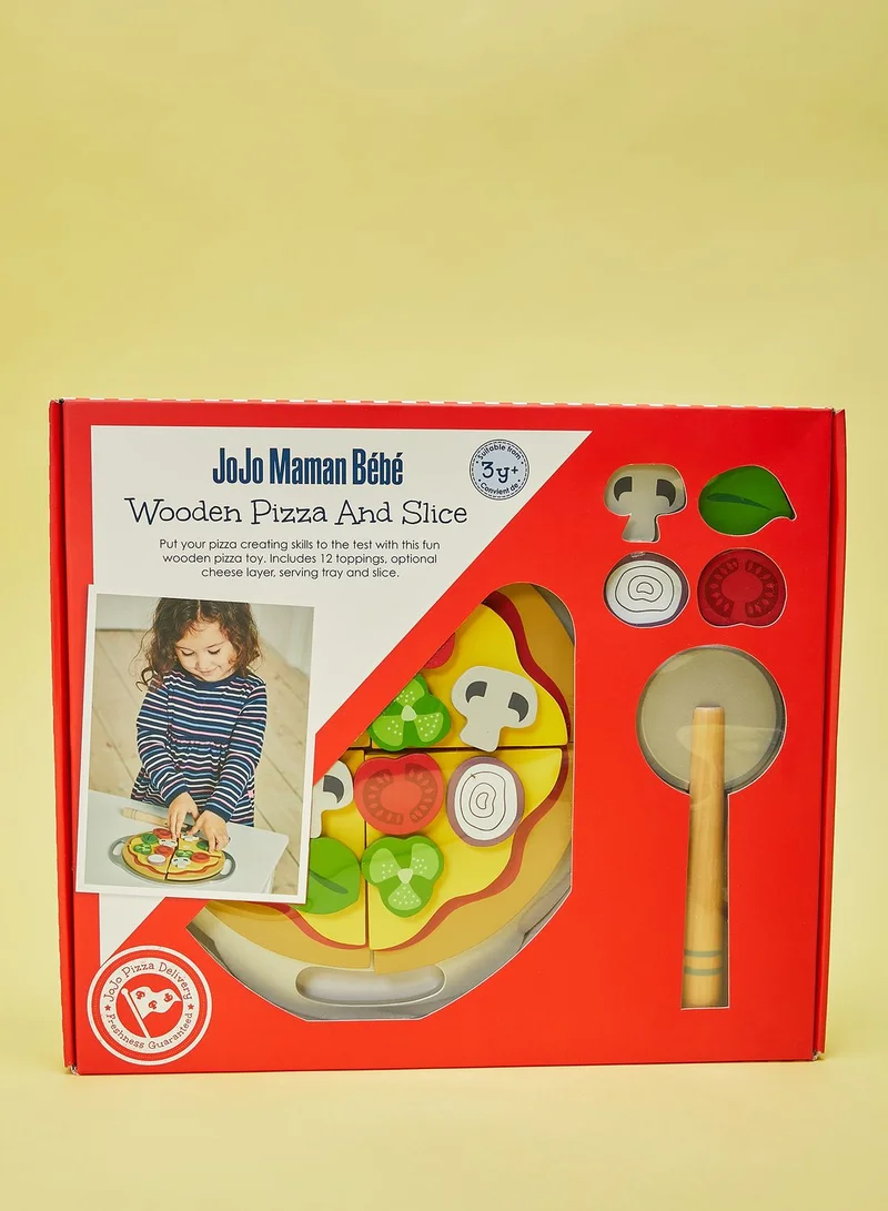 JoJo Maman Bebe Wooden Pizza And Slice