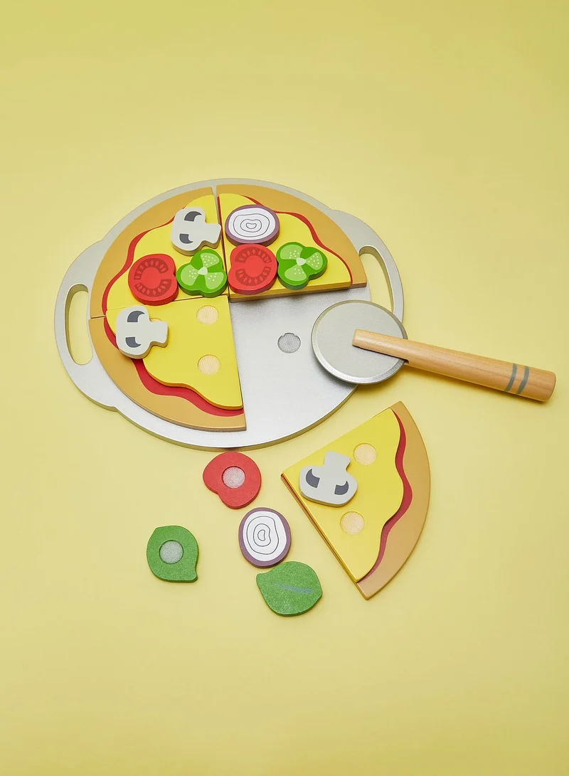 JoJo Maman Bebe Wooden Pizza And Slice