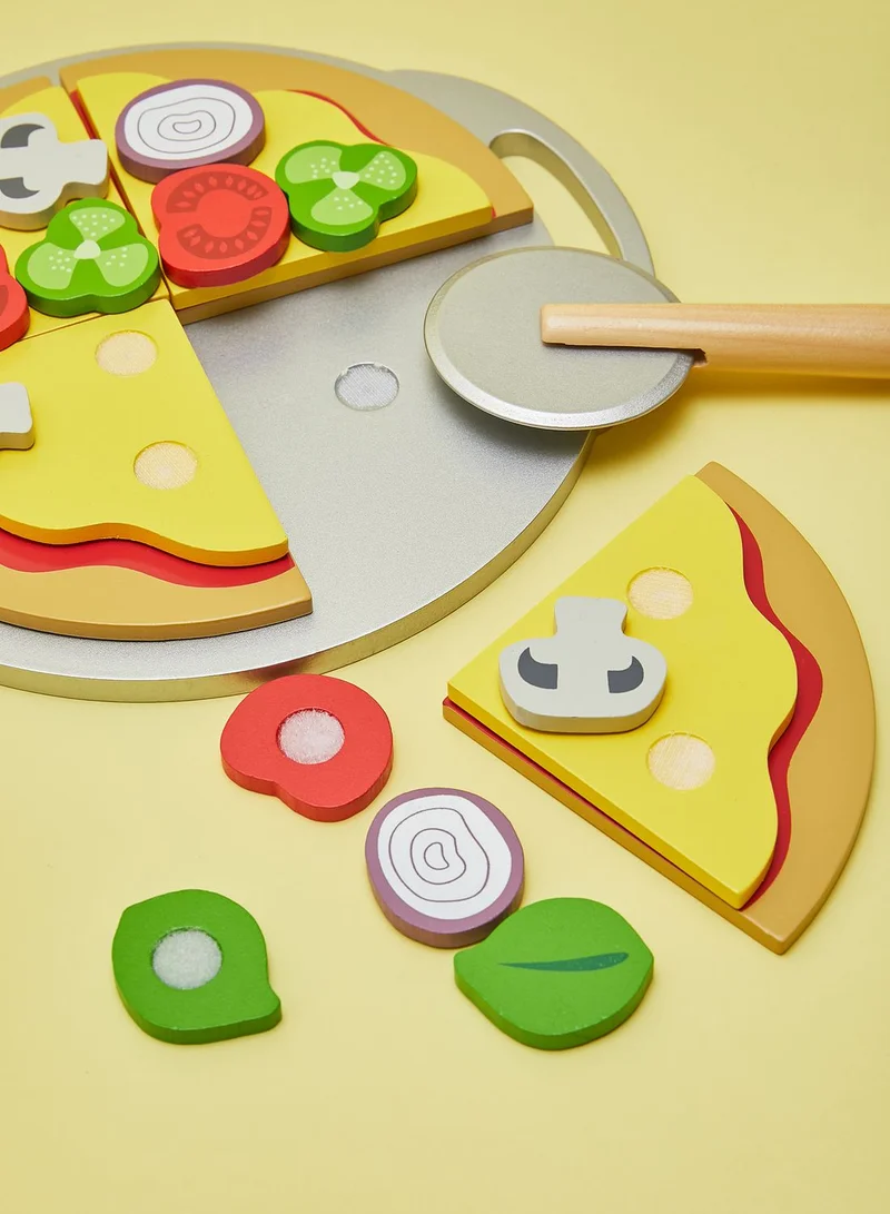 JoJo Maman Bebe Wooden Pizza And Slice
