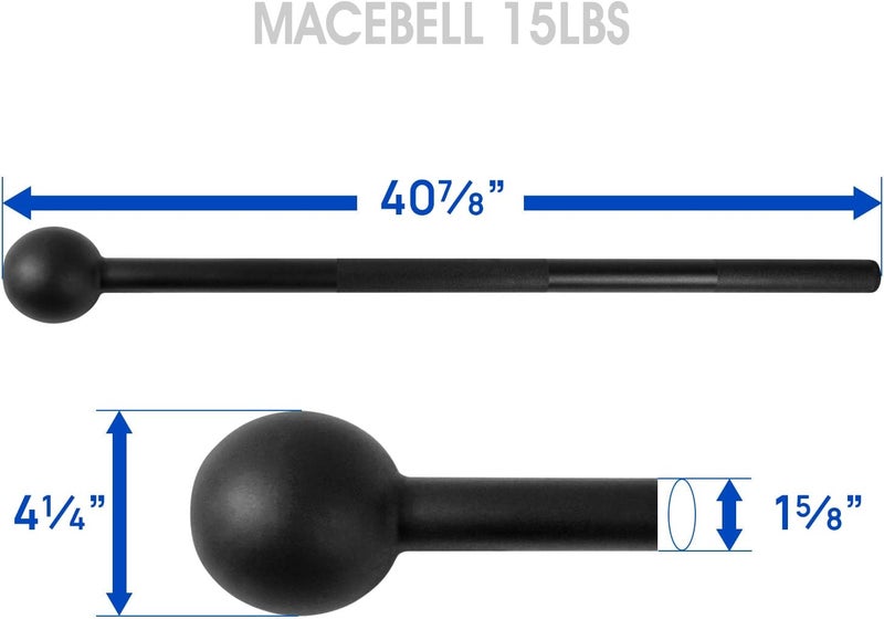 Yes4All Steel Mace Bell for Strength Training, Support Full Body, Muscles, Shoulder, Grips & Forearms Workouts, Stretching 5, 7, 10, 15, 20, 25, 30 LB For Woman & Man - Image 2