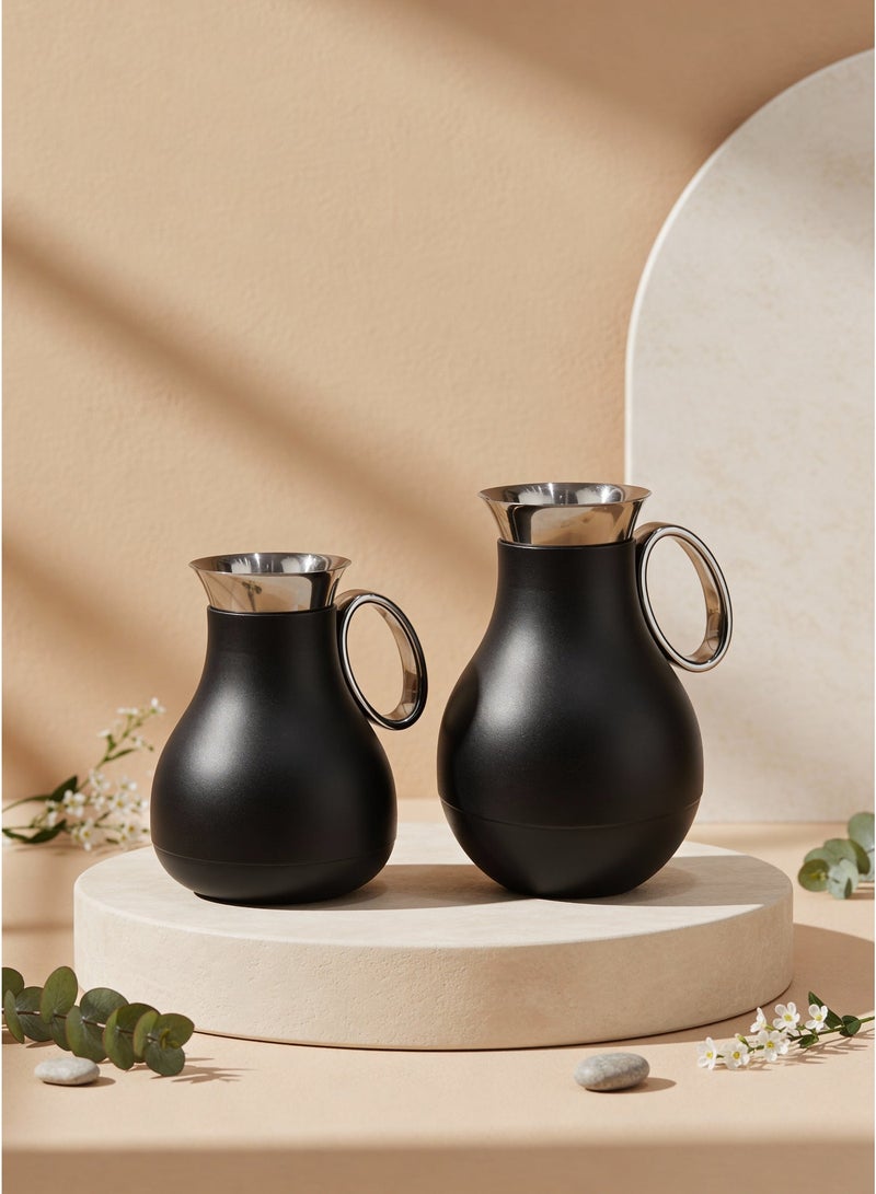 Raz طقم ترمس قهوة وشاي عربي – ترمس فاخر ناعم الملمس بحافة من الفولاذ المقاوم للصدأ للقهوة والشاي - Image 2