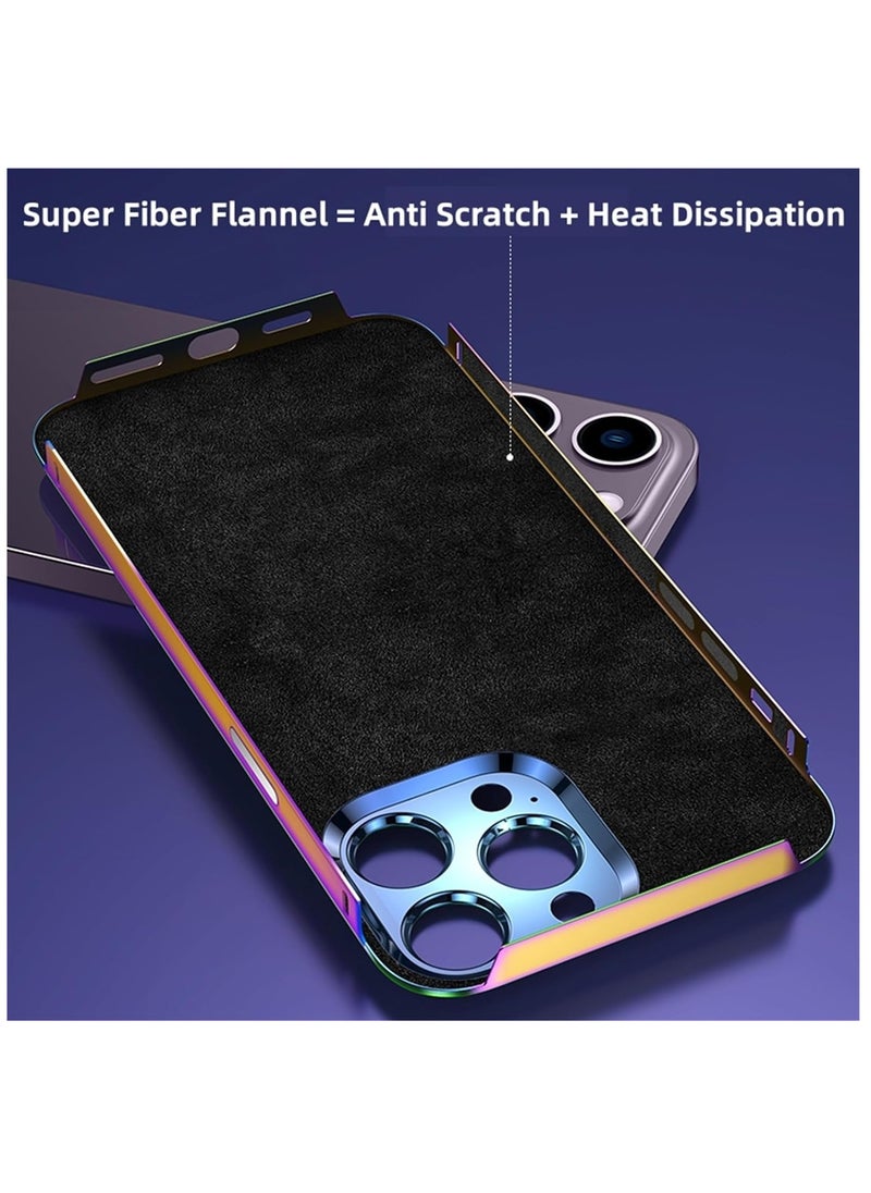 Color Fans for iPhone 14 Pro Max 6.7 inch Complete Aluminum Alloy Case Cool Shiny Plating Metal Super Light Slim Phone Case Cover Shell  - Image 2