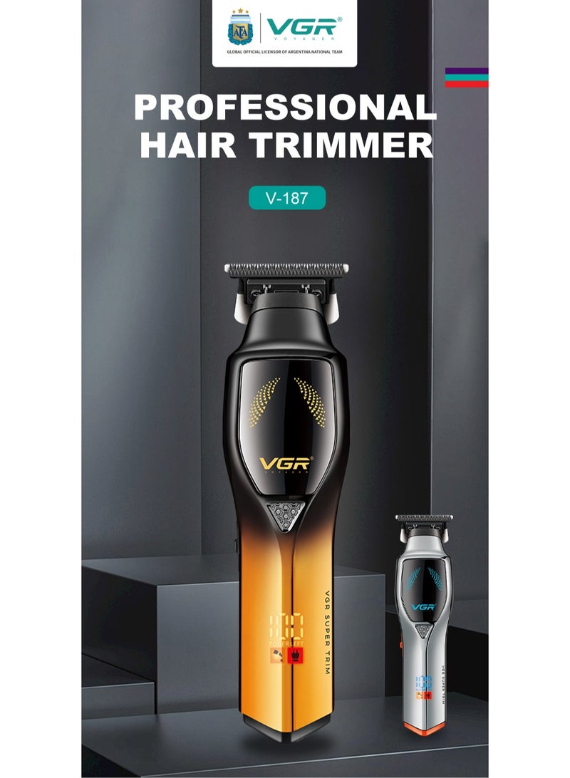 VGR Hair Trimmers Adjustable HairCut Machine Professional Body Trimmer Electric Clippers Rechargeable Hair Trimmer for Men V-187 Multicolor - Image 4