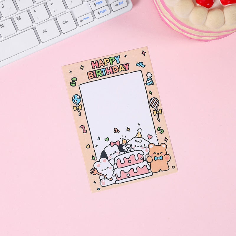 Yueshi New Ins Style Series Cartoon Card Packaging Material Hard Card Back Small Card Card Head Gift Card - Image 1
