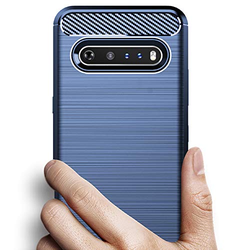 Osophter LG V60 ThinQ Case - Shock-Absorbing Flexible TPU Full-Body Protective Phone Cover (Blue) - Image 3