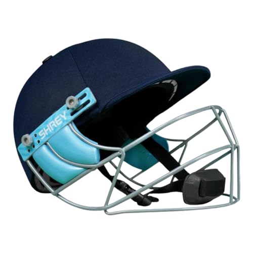 Shrey Match 3.0 Mild Steel Visor Cricket Helmet | Helmet with Adjustable Steel Visor, Air Vent Holes | Comfortable Fit | Better Visibility (Navy - M) - Image 2