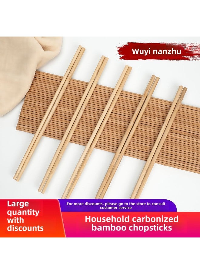 Wholesale Carbonized Bamboo Chopsticks Disposable Independent Packaging No Paint No Wax Restaurant Hotel Hot Pot Take-out Chopsticks-Specifications:7×7mm×30cm Carbonized Belt Section [individually Packaged]  - Image 2
