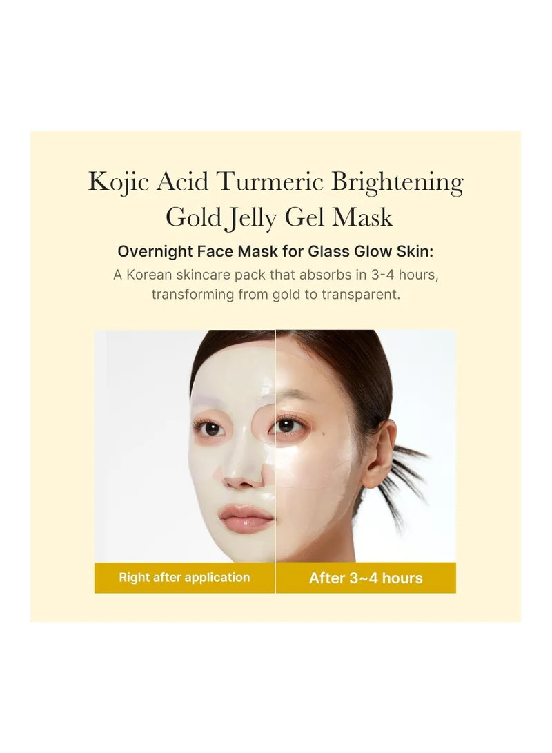 Medicube Medicube Kojic Acid Turmeric Brightening Gold Jelly Gel Mask | Overnight Face Mask for Glass Glow Skin- Elasticity, Hydrating, Firming and Moisturizing | Korean Skincare