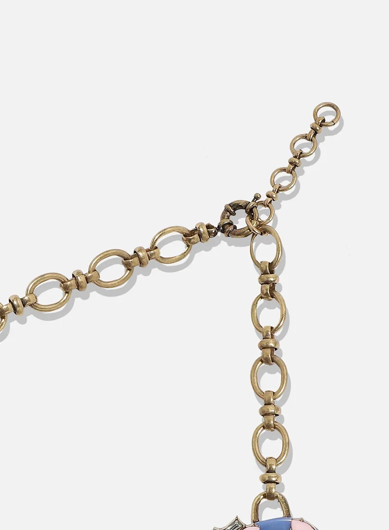 SOHI Designer Statement Stone Necklace