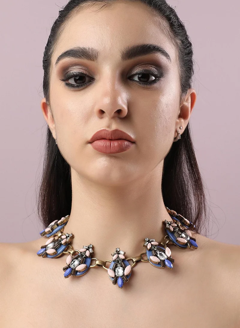 SOHI Designer Statement Stone Necklace