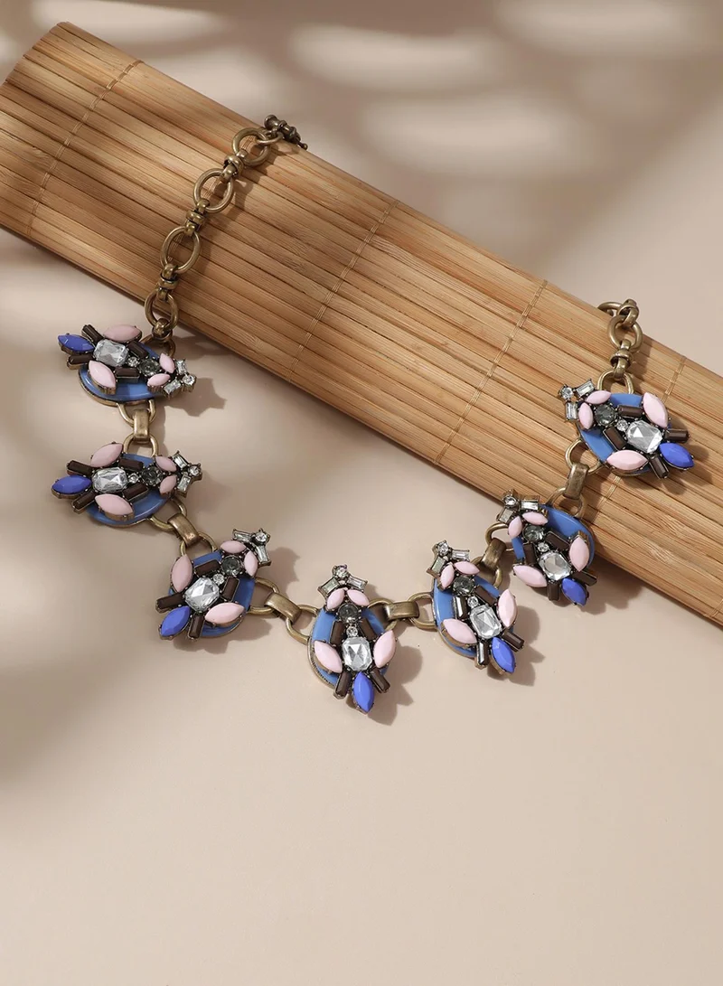 SOHI Designer Statement Stone Necklace
