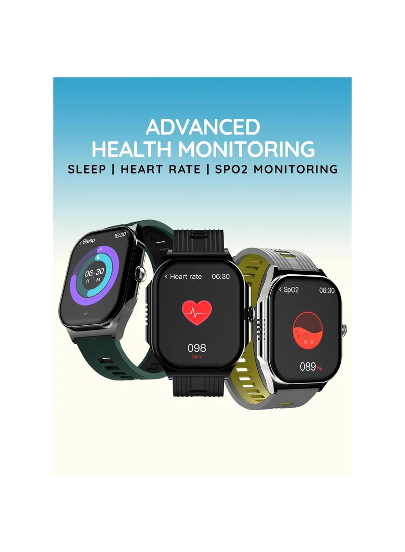Pebble Alive 1.99" Smartwatch for Men and Women, AMOLED Display, Always On, Bluetooth Calling, Health Suite, Multi-Sports Modes, Sleep Monitor, Alarm & Notification