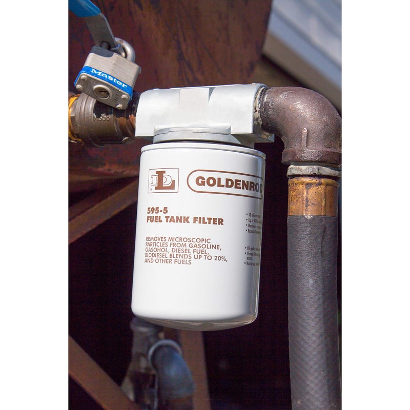 Goldenrod Dutton-Lainson Company - Goldenrod 595 Standard Fuel Tank Filter Canister with 1" NPT Zinc Die-Cast Top Cap - 10 Micron Particle Removal for Gasoline, Diesel and Biodiesel Up to 20% - Made in USA - Image 2