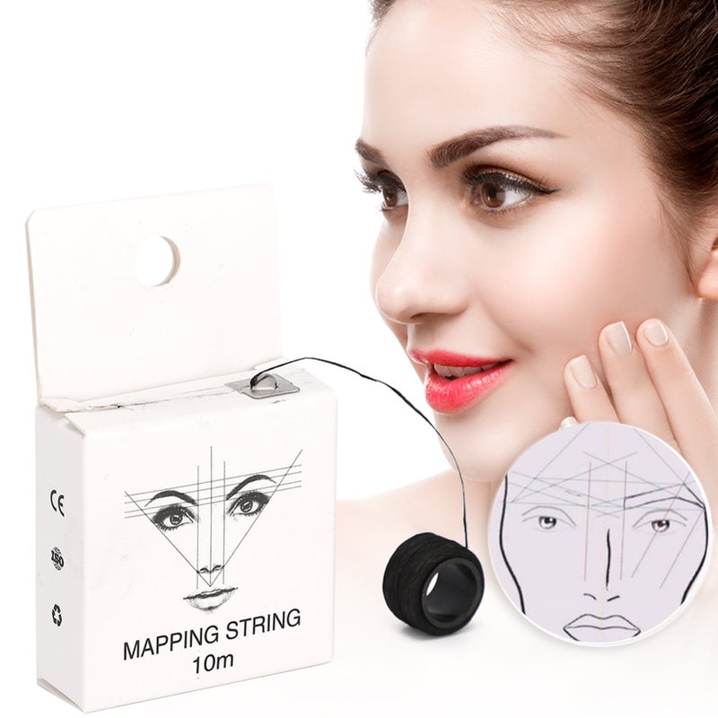 10m Pre Inked Mapping String Microblading Eyebrow Marker Thread Line ToolPre Inked Mapping String - Image 1