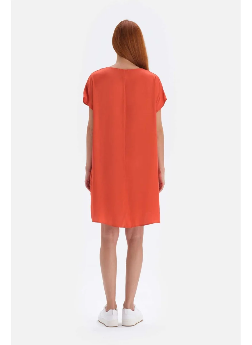 داجي Tile Satin Surface Viscose Dress