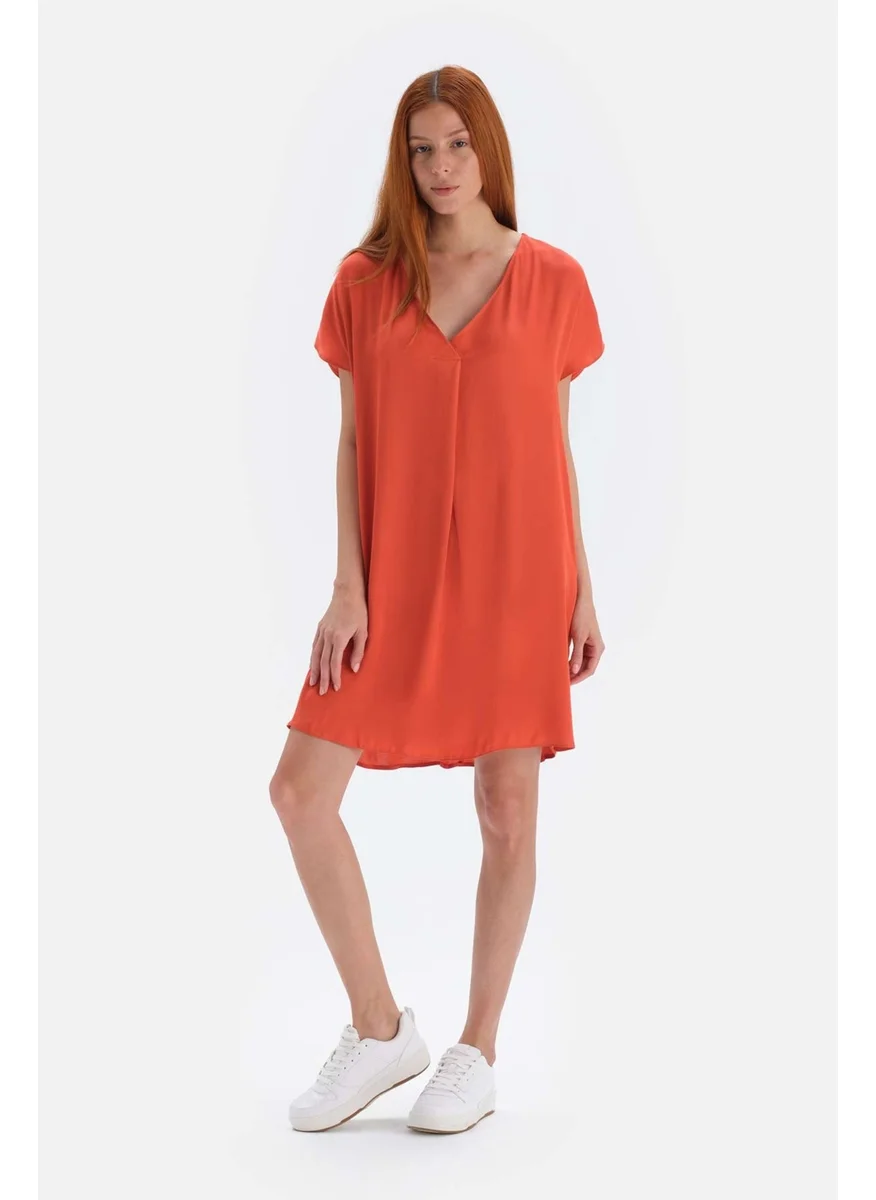 داجي Tile Satin Surface Viscose Dress