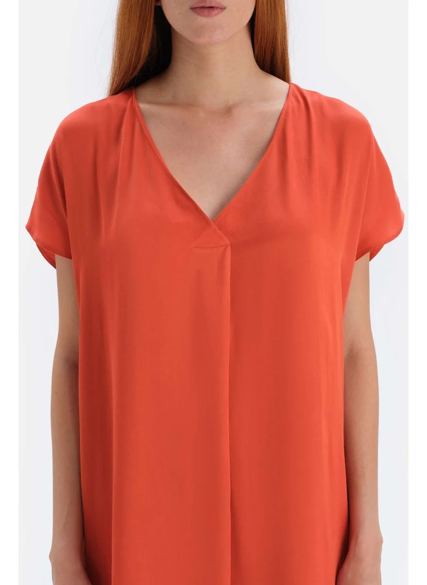 داجي Tile Satin Surface Viscose Dress