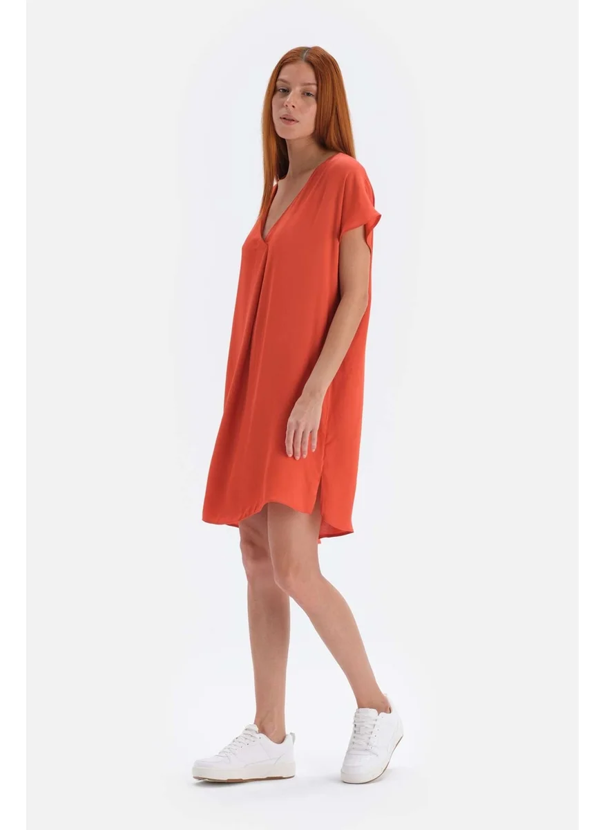 داجي Tile Satin Surface Viscose Dress