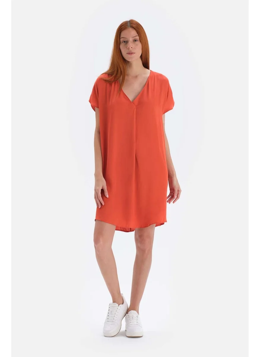داجي Tile Satin Surface Viscose Dress