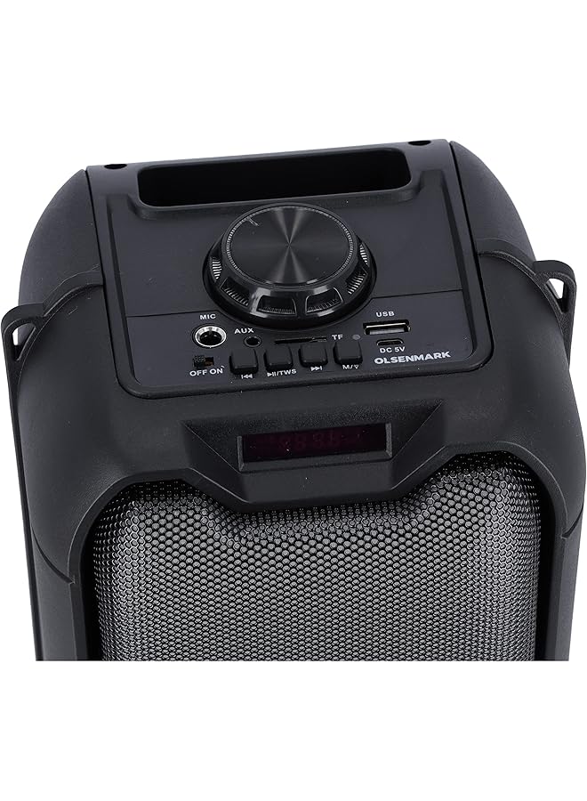 Olsenmark 2X4 Inch Bluetooth Party Speaker Built In Lights Omms1289 Rechargeable Karaoke Machine Works With Bt Aux Fm Usb Tf Card 200W Pmpo Party Speaker - Image 5