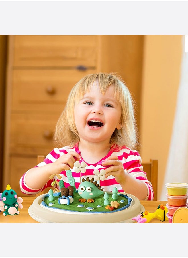 J&J - 36 Colors DIY Plasticine Fluffy Foam Clay Set for Kids Educational Ultra Light Modeling Clay Interactive Toys with Tools and Ziplock Bag - Image 1