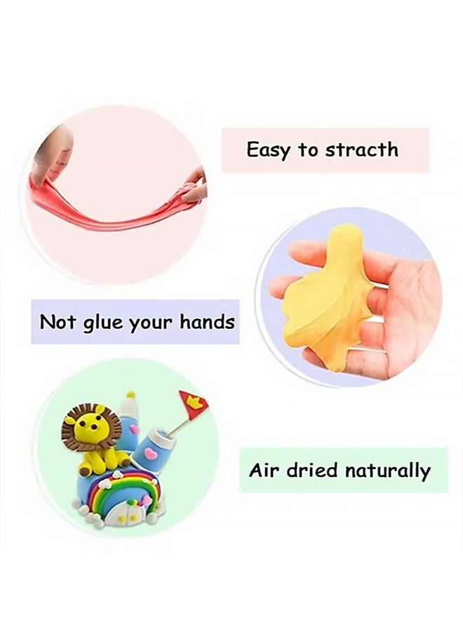 J&J - 36 Colors DIY Plasticine Fluffy Foam Clay Set for Kids Educational Ultra Light Modeling Clay Interactive Toys with Tools and Ziplock Bag - Image 1