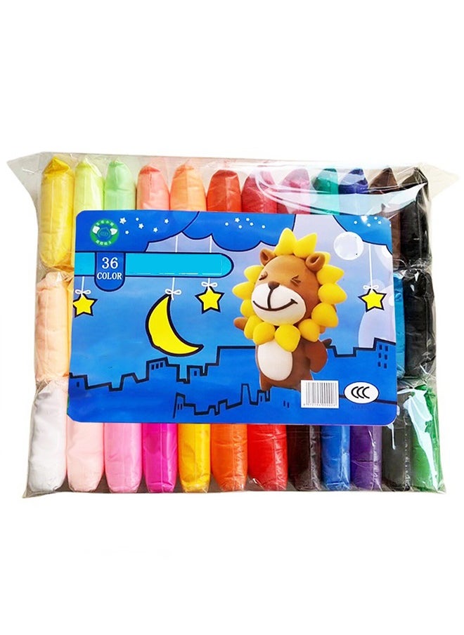 J&J - 36 Colors DIY Plasticine Fluffy Foam Clay Set for Kids Educational Ultra Light Modeling Clay Interactive Toys with Tools and Ziplock Bag - Image 1