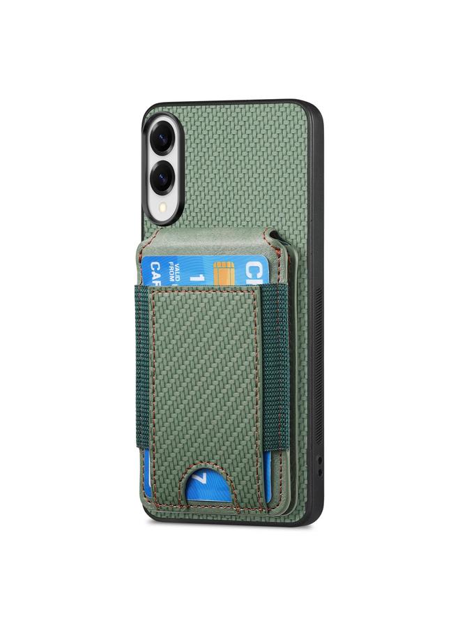 erorex Case For Samsung Galaxy S25 Edge 5G Carbon Fiber Vertical Flip Wallet Stand Phone Case - Image 2