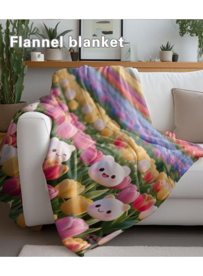 general Baby and children's cartoon flannel thin blanket (warm and comfortable, suitable for sleep, game use) 70cm*100cm - Image 1