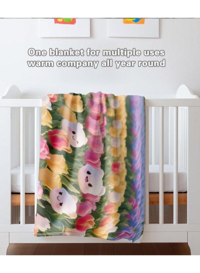 general Baby and children's cartoon flannel thin blanket (warm and comfortable, suitable for sleep, game use) 70cm*100cm - Image 5