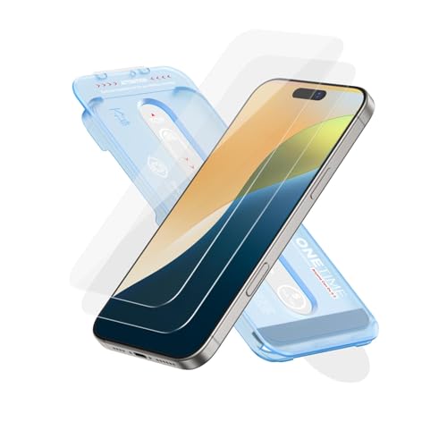 FLOLAB NanoArmour ONETIME for iPhone 16 Pro Max Screen Protector, Case Friendly, Tempered Glass, Ultra Clear, Edge Reinforced, Easy Install, Dust-Free, Scratch Resistant - 2 Pack - Image 1