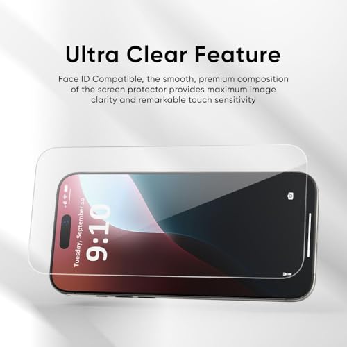 FLOLAB NanoArmour ONETIME for iPhone 16 Pro Max Screen Protector, Case Friendly, Tempered Glass, Ultra Clear, Edge Reinforced, Easy Install, Dust-Free, Scratch Resistant - 2 Pack - Image 3