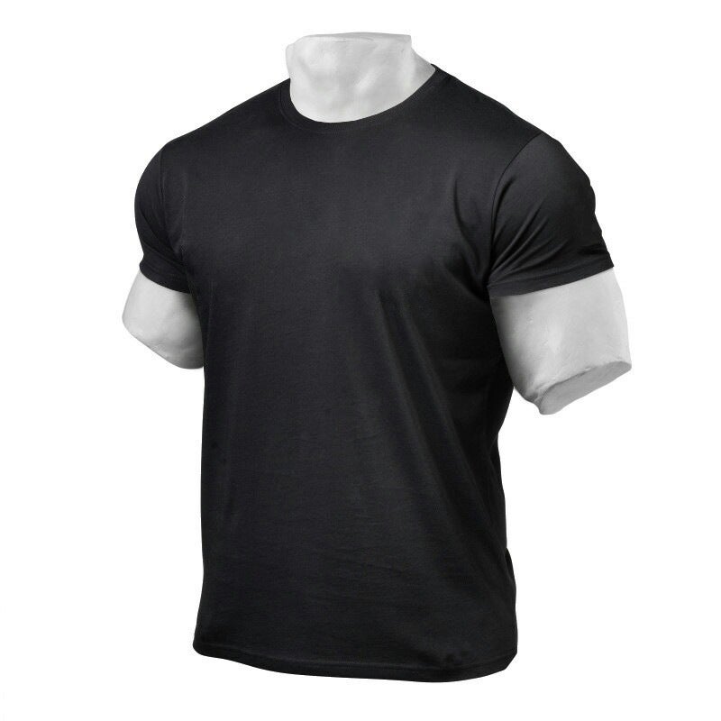 Generic Mens clothing 2020 new fitness sports casual cotton European and American fashion fashion clothing personalized letter short sleeve t-shirt Pure black 