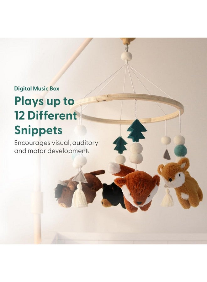 The Peanut Shell The Peanutshell Crib Mobile for Boys or Girls - Wooden Musical Baby Crib Mobile with 12 Lullabies, Western Woods Baby Western Woods Nursery Decor - Image 3